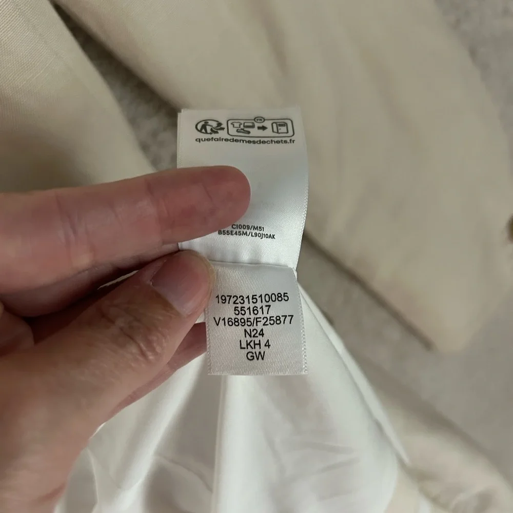 Lands End Women's Linen Double Breasted Blazer Size 4. Career Casual Preppy - Picture 9 of 10